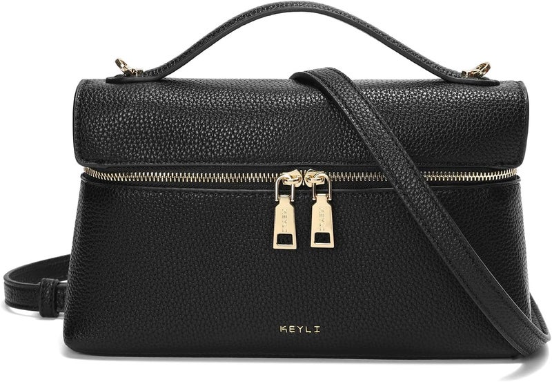 Keyli Women's Top Handle Bag Leather Small Handbags Trendy Designer Crossbody Shoulder Bag for Women Cute Quiet Purses - Image 1